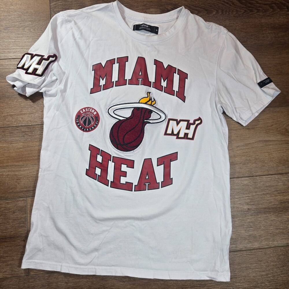 Pro Standard Miami Heat T Shirt Mens M White NBA Eastern Conference Basketball